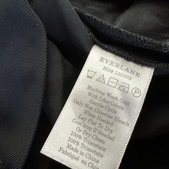 Everlane The Japanese GoWeave Blue Wrap Dress Size 0 - Picture 4 of 4